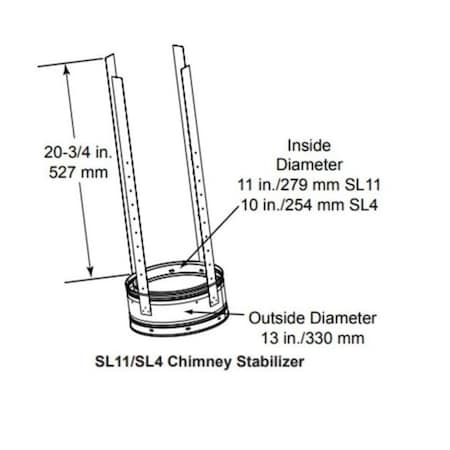 Muebles 6 in. Chimney Stabilizer MU3292583